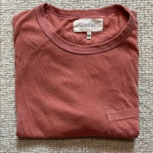 THE GREAT. Women's Warm Brown Short Sleeve Tee